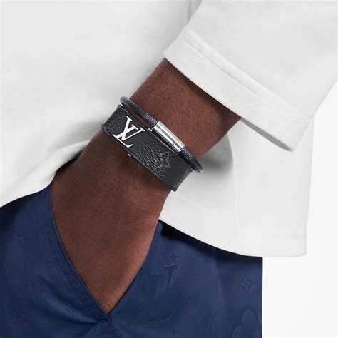 gold louis vuitton braclet men|louis vuitton slim bracelet men.